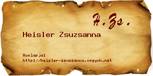 Heisler Zsuzsanna névjegykártya