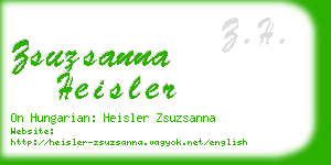 zsuzsanna heisler business card